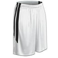 thumbnail image 1 of Muscle Basketball Shorts, Men's 2X-Large, White with Black Stripes, 1 of 2