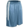 thumbnail image 1 of Muscle Basketball Shorts, Men's 3X-Large, Light Blue with White Stripes, 1 of 2