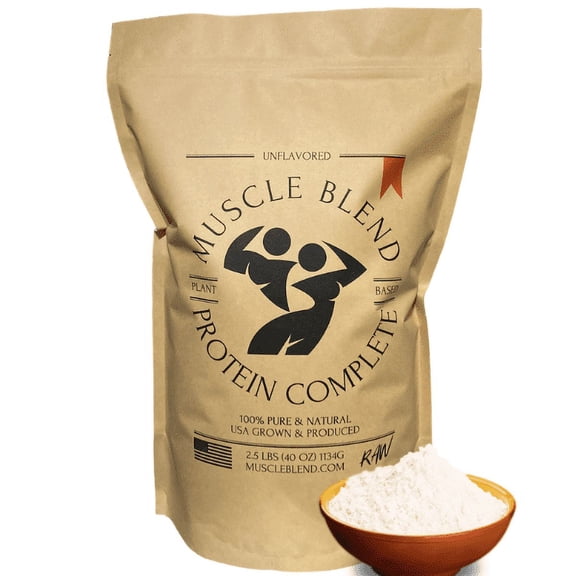 Muscle Blend UNFLAVORED Vegan Protein Complete 48 oz. Pouch