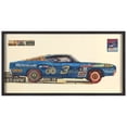 thumbnail image 1 of "Muscle Blue Car" Dimensional Collage Framed Graphic Art Under Glass Wall Art, 1 of 10