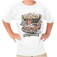 thumbnail image 1 of Muscle Bound King of the Raceway Car Crewneck T Shirts Boy Girl Teen Brisco Brands M, 1 of 4