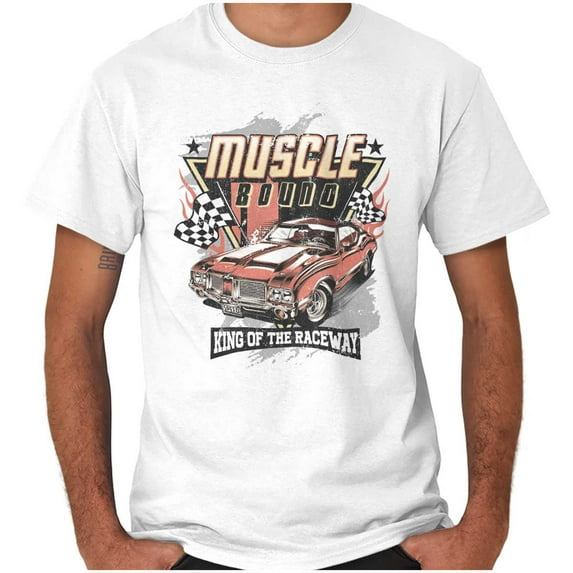 Muscle Bound King of the Raceway Car Men's Graphic T Shirt Tees Brisco Brands L