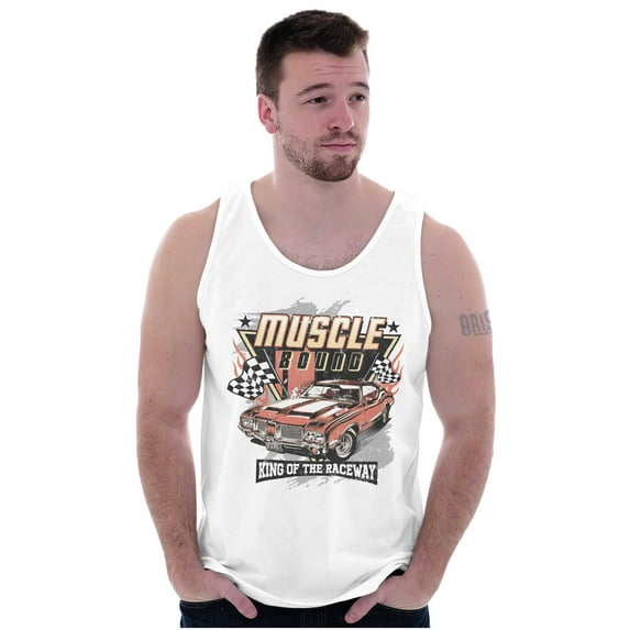 Muscle Bound King of the Raceway Car Plus Size Graphic Tank Top Brisco Brands 2X