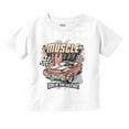 thumbnail image 1 of Muscle Bound King of the Raceway Car Toddler Boy Girl T Shirt Infant Toddler Brisco Brands 12M, 1 of 5