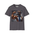 thumbnail image 1 of Muscle Boxer with Tie Unisex Softstyle T-Shirt, 1 of 10