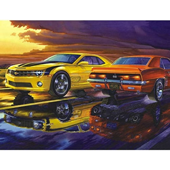 1000-Piece Premium Recycled Puzzle for Adults: Classic Muscle Car Vintage Portrait - Challenging Automotive Art for Adult Enthusiasts Display