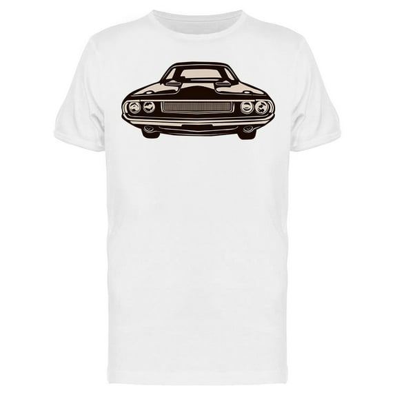 Muscle Car Front View T-Shirt Men -Image by Shutterstock, Male x-Large