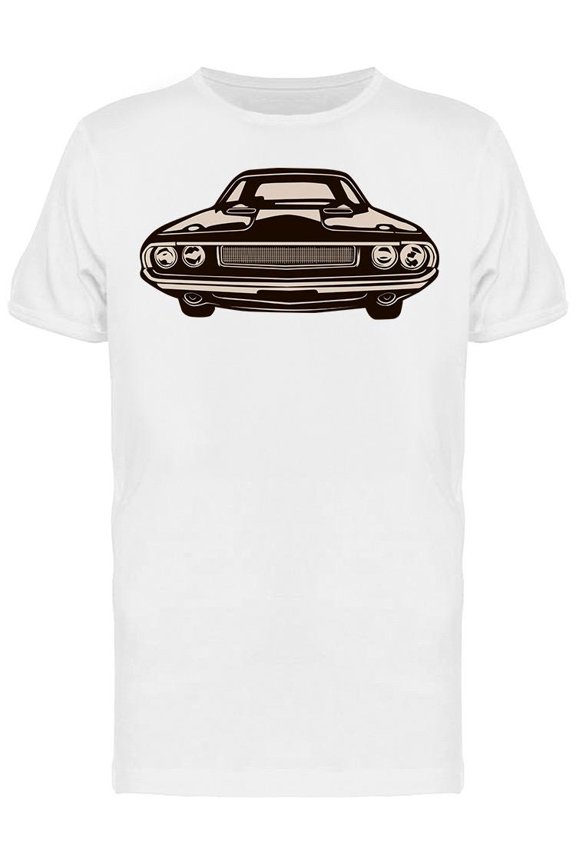 Muscle Car Front View T-Shirt Men -Image by Shutterstock, Male x-Large