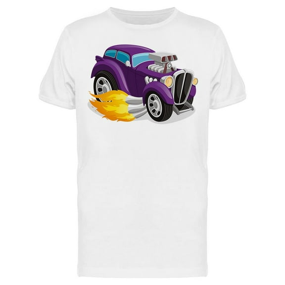 Muscle Car Smoking Flame T-Shirt Men -Image by Shutterstock, Male XX-Large