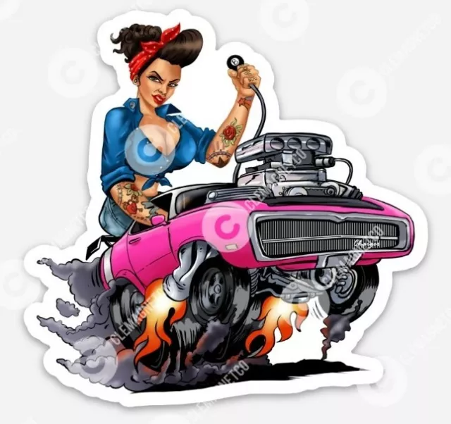 Muscle Auto Adesivo-che MESCHINO Stile American Made CAR SHOW RAT - Foto 6