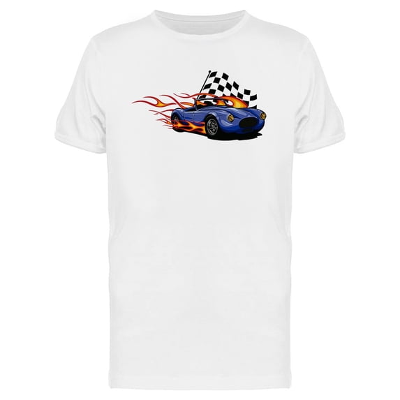 Muscle Car With Flames T-Shirt Men -Image by Shutterstock, Male 3X-Large