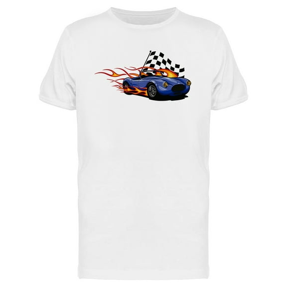 Muscle Car With Flames T-Shirt Men -Image by Shutterstock, Male 3X-Large