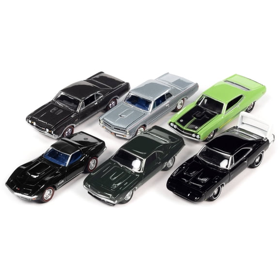 Muscle Cars USA Set of 6 cars 1/64 Diecast Model Cars by Johnny Lightning