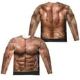 thumbnail image 1 of Muscle Costume (Front - Back Print) - Regular Fit Long Sleeve Shirt - Medium, 1 of 2