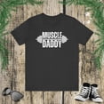 thumbnail image 1 of Muscle Daddy Weightlifter dad cool dada father gym Unisex T-shirt, 1 of 7