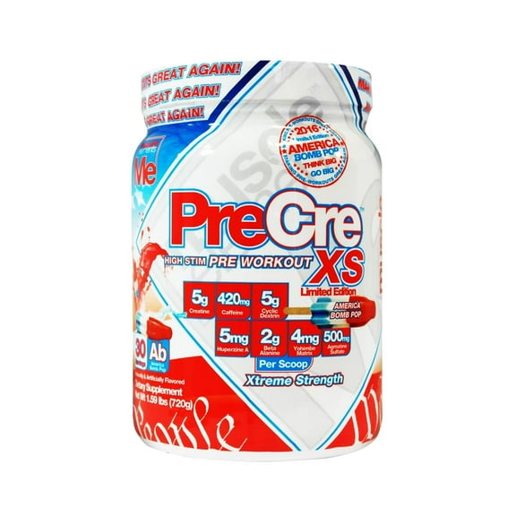 Muscle Elements PreCre XS, American Bomb Pop, 30 Servings