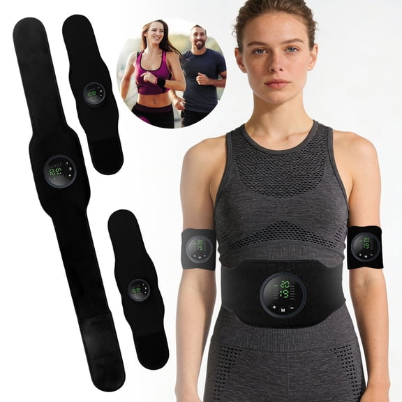 Muscle Fitness AB Belt, Adjustable Toning Belt, 12 Modes & 19 Intensity Levels, Core Muscle Firming & Strengthening Workout Equipment for Abs, Arms, Legs