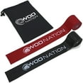 thumbnail image 1 of WOD Nation Muscle Floss Bands - Compression Aid & Resistance Bands - Foam Roller Alternative for Muscle Recovery - Portable Fitness Equipment for Mobility - 2-Pack (Medium & Heavy), Red & Black, 1 of 7