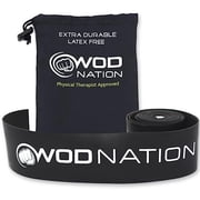 WOD Nation Floss Bands - 1 Pack Heavy, Black - Compression Band & Compression Floss for Recovery & Mobility - Muscle Wrap & Stretch Exercise Equipment