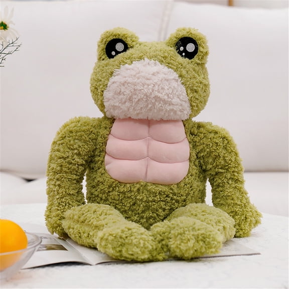 Muscle Frog Plush Toys Cuddly Pillow Cushion Stuff Dolls Huggable Cushion Plush Plushie Must Have Cute Toy For Holidays Stuffed Animals Valentine'S Day/Birthday/Holiday AS SHOW - 4XL