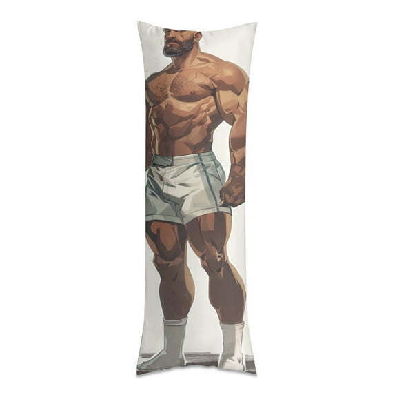 Muscle Hunk Gay Daddy Strong (22) Body Pillow Cover Long Pillow Case Protector Decorative Bedding Soft Large Pillow Cases Covers for Bedroom,Couch,Sofa,20x54inch