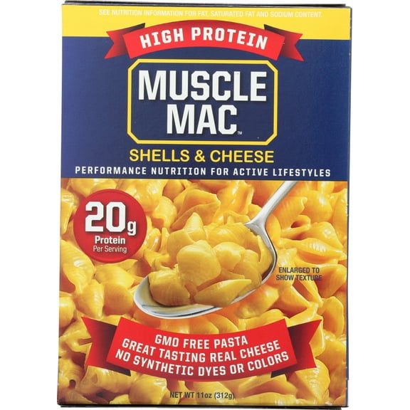 Quality Pasta Muscle Mac Shells & Cheese, 11 oz