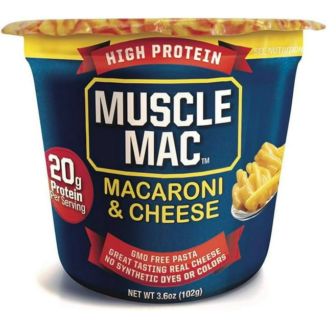 Muscle Mac Macaroni & Cheese Microwave Cup 3.6 oz (Pack Of 12)