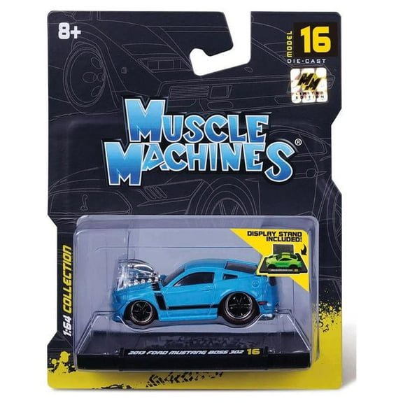 "Muscle Machines Diecast Model Vehicles with a Display Stand, 1:64 Scale (Styles Vary)"