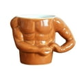 thumbnail image 1 of Muscle Man Ceramic Coffee Mug 10oz, Gym-Themed Design with Ergonomic Grip for Fitness Enthusiasts, 1 of 9