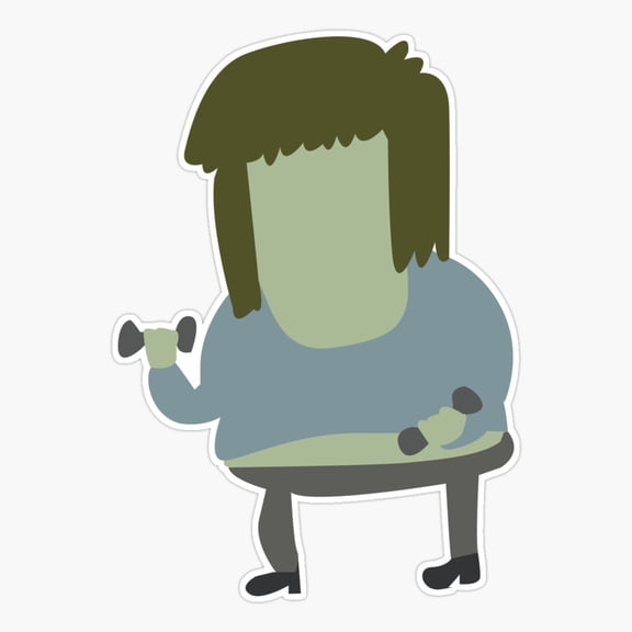 Muscle Man | Regular Show Er, Phone Decal Water Bottle Stickers Car Decals, Funny Birthday Gift