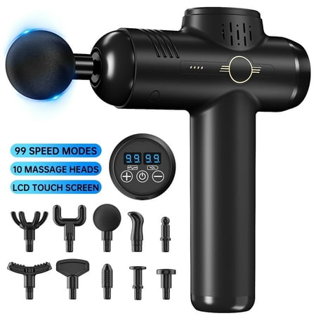 Cshidworld Muscle Massage Gun Handheld Deep Tissue Massage Electric Quiet Portable Massaging Gun 99 Speed Adjustable Professional Percussion Fascia Gun for Sore Muscle and Stiffness