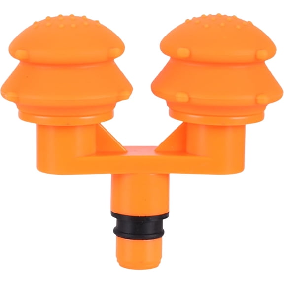 Muscle Massage Gun Head: 18mm Double Gas Cushion Fascia Massage Attachment Head with Soft Silicone Muscle Relaxation Massage Attachment Replacement Head (Orange)