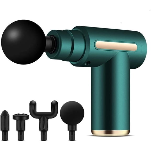 Muscle Massage Gun, Massage Gun Mini Portable Electric Deep Tissue Percussion Massager for Pain Relief, 6 Speed Quiet Body Fascia Gun Handheld Muscle Massager for Athletes with 4 Massage Head