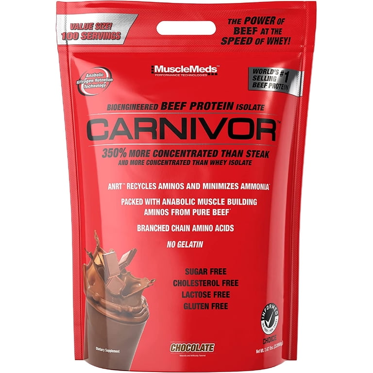 MuscleMeds Carnivor Beef Protein Isolate Powder – 23 g Protein, 0