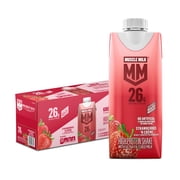 Muscle Milk 26g High Protein Shake, Strawberries N Creme, Ultra- Filtered Milk 11 fl oz, 12 pack