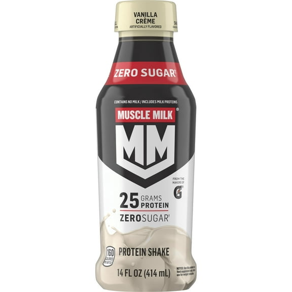 Muscle Milk Genuine Protein Shake, Vanilla Crme, 14 fl oz, 1 Count Bottle