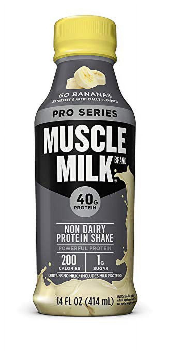 Muscle Milk Pro Series Go Bananas Ready to Drink Protein Shake, 32g  Protein, 14 oz Bottle