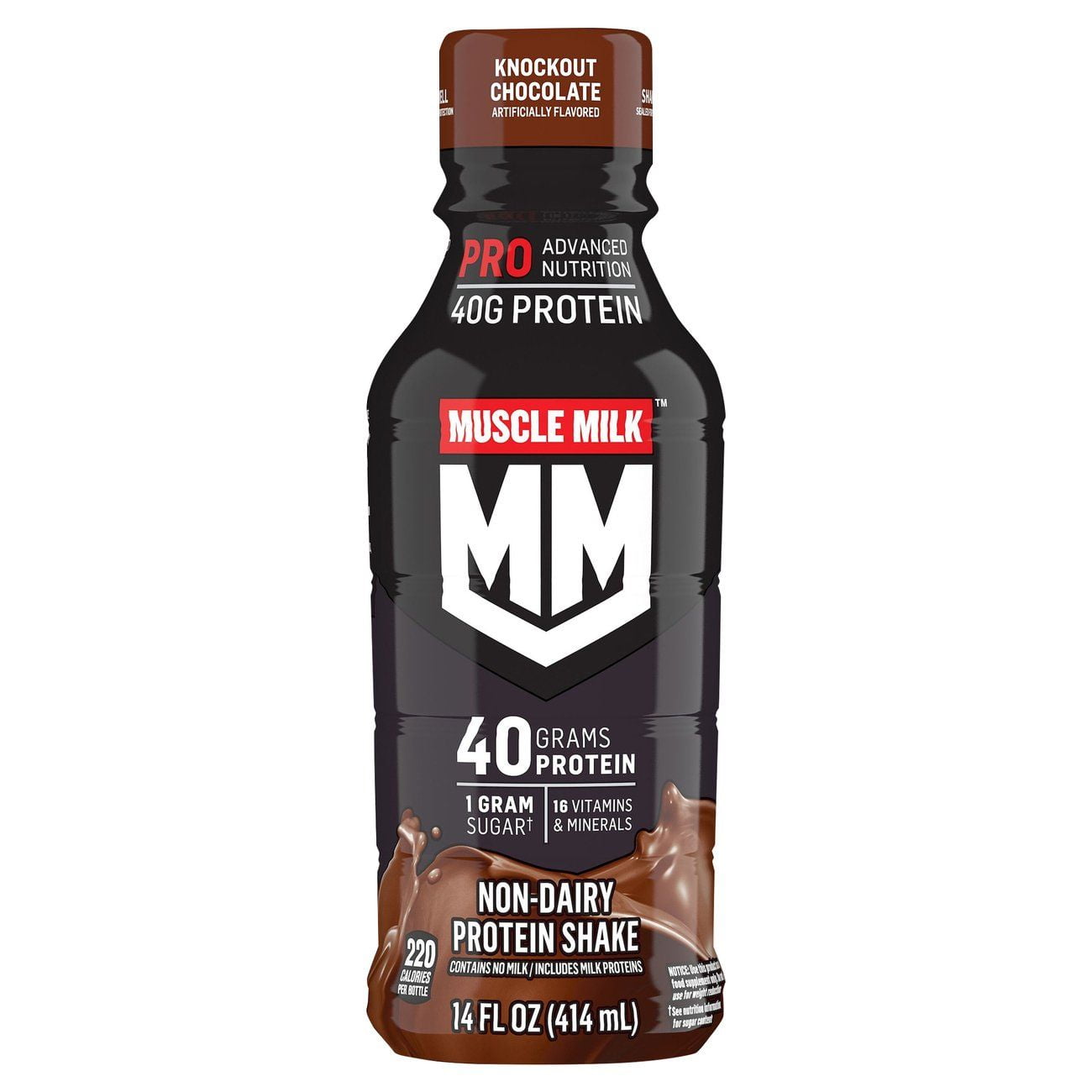 Muscle Milk Pro Series Protein Shake, 40g - Knockout Chocolate - 14 oz Package May Vary