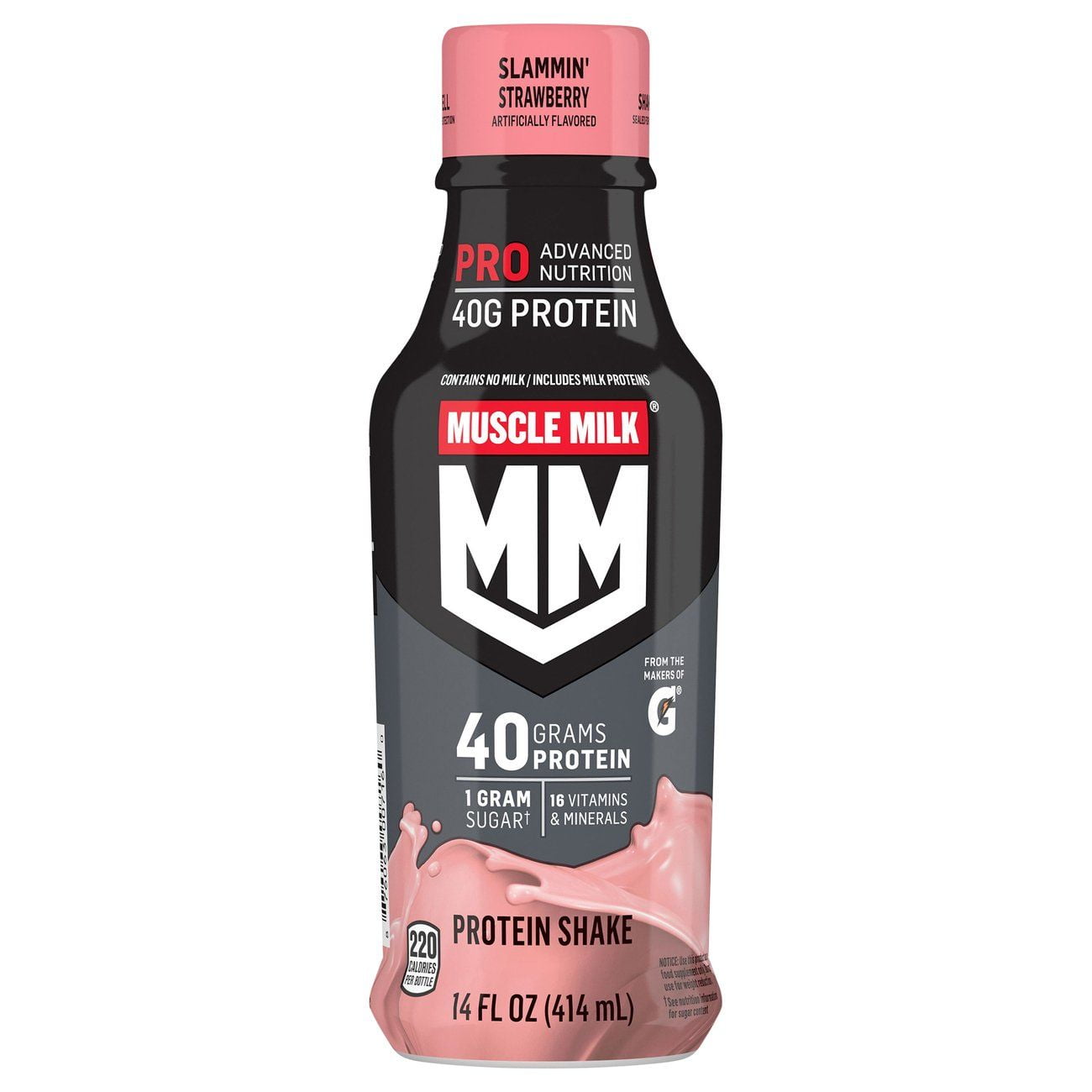 Muscle Milk Pro Series Protein Shake, 40g - Slammin' Strawberry - 14 oz Package May Vary