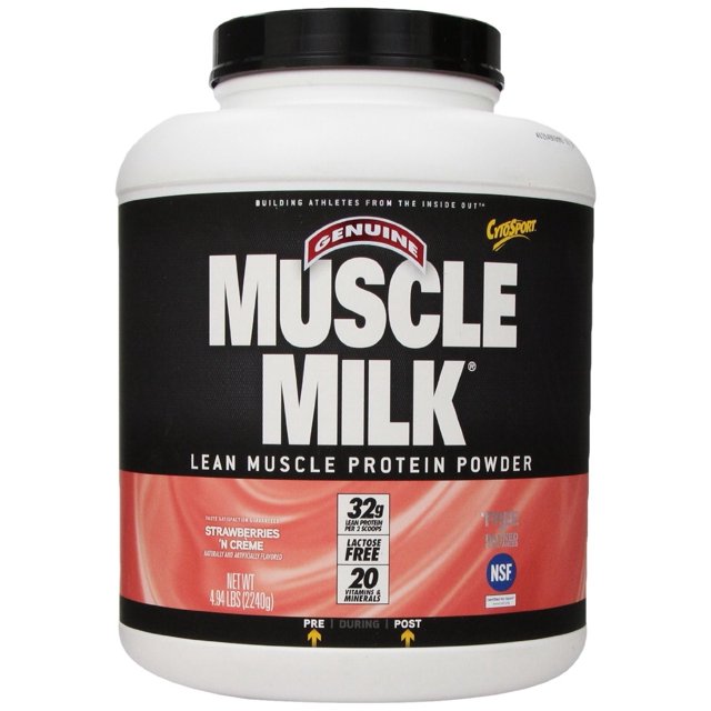 Muscle Milk Protein Powder, Strawberries 'n Cr?me, 4.94 Lb