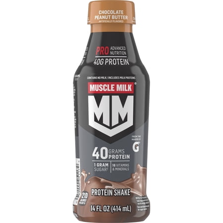 Muscle Milk Protein Shake Chocolate Peanut Butter, 14 fl oz, 1 Count Bottle