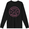 thumbnail image 1 of Muscle Mommy Weight Plate Adult Black Crew Neck Long Sleeve Tee-Medium, 1 of 3