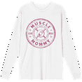 thumbnail image 1 of Muscle Mommy Weight Plate Adult White Crew Neck Long Sleeve Tee-XXL, 1 of 3