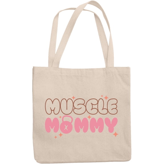 Muscle Mommy, Work Out Merch Gift, 12oz Canvas Tote Bag