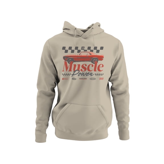 Muscle Power Auto Racing Design Men's Hoodie