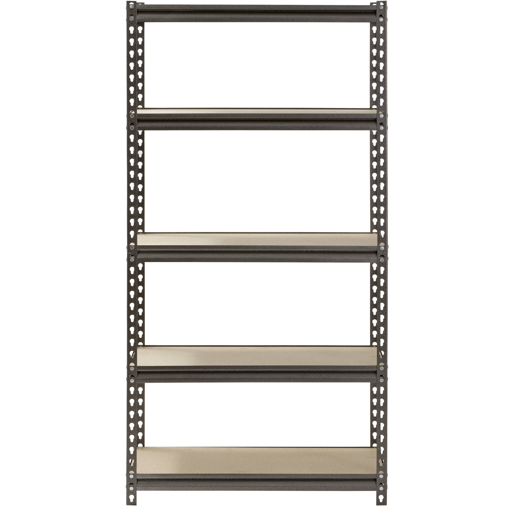 Muscle Rack 30"W x 12"D x 60"H 5-Shelf Steel Freestanding Shelves, 500 lbs. Capacity per Shelf; Silver - image 1 of 6
