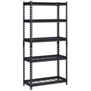 Muscle Rack 30"W x 12"D x 60"H 5-Tier Steel Shelving with Wire Decking; 2,500 lb. Total Capacity; Black