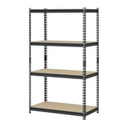 Muscle Rack 36W x 18D x 60H 4-Tier Steel Shelving, 800 lbs. Capacity per Shelf; Black