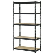 Muscle Rack 36W x 18D x 72H 5-Tier Steel Shelving; 4,000 lb. Total Capacity; Black