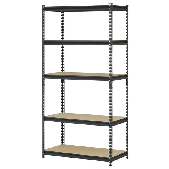 Muscle Rack 36"W x 18"D x 72"H 5-Tier Steel Shelving; 4,000 lb. Total Capacity; Black